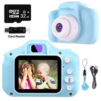 Kids Camera, 13MP 1080P HD Digital Video Camcorder Camera Shockproof Creative DIY Camcorder with 2" IPS Screen and 32GB Memory Card for 3-10 Year Old Boys Girls