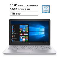 2019 HP Pavilion 15.6 Inch FHD Laptop (8th Gen Intel Quad Core i7-8550U up to 4.0GHz, 32GB DDR4 RAM, 1TB SSD, NVIDIA GeForce 940MX 4GB, Backlit Keyboard, Bluetooth, Windows 10)