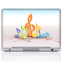 Meffort Inc 14 Inch Laptop Notebook Skin Sticker Cover Art Decal (Free Wrist pad) - Music Note
