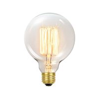 Globe Electric 1320 01320 60W Vintage Edison G30 Vanity Tungsten Incandescent Filament Light Bulb, E26 Standard Base, 245 Lumens, 1 Pack, Warm White