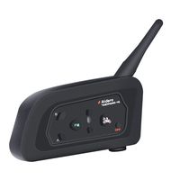 Vnetphone V4 Motorcycle Helmet Intercom Bluetooth Interphone 1200M Range for Snowmobile Skiing Interphone Headsets(Single)