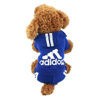 Idepet Cotton Adidog Dog Hoody, XS, Navy Blue