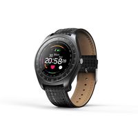FridCy V10 Smart Watch with Camera Heart Rate Monitor Bluetooth Smartwatch SIM TF Sports Wristwatch Bluetooth Fitness Pedometer (Color : Black)