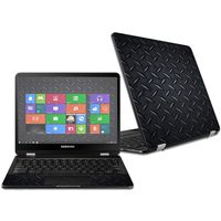 MightySkins Skin Compatible with Samsung Chromebook Pro 12.3" - Black Diamond Plate | Protective, Durable, and Unique Vinyl wrap Cover | Easy to Apply, Remove, and Change Styles | Made in The USA
