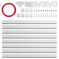 Wire Hider - Cord Cover Raceway Kit - CMC-01 Cable Management Channel - 125in Cable Concealer for Mount TV System - Paintable On-Wall Runner Cord Hider - 8X L15.7in, W0.95in H0.55in, White (Renewed)