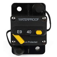 T Tocas 40 Amp Surface-Mount Circuit Breakers with Manual Reset, 12V- 72V DC, Waterproof (40A)