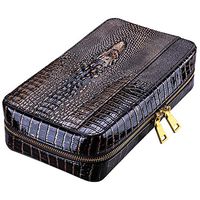 Cigar Leather case Travel Portable Three - Load Protective Leather Box Package