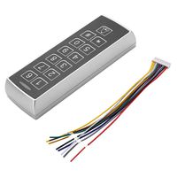 Backlit Keys Touch Panel Door Access Control RFID Contactless Promixity Card Access Controller for Entry Home and Home Protection(Silver)