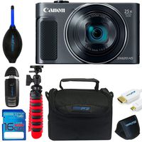 Canon Powershot SX620 (Black) + 12" Tripod + 16GB Memory Card + Pixi-Basic Accessory Bundle