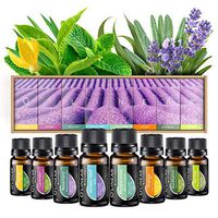 Essential Oils Set TOP 8 - Therapeutic Grade Aromatherapy Essential Oils - Pure and Natural - Lavender, Peppermint, Rosemary, Orange, Tea Tree, Eucalyptus, Lemon, Anxiety Relief - Blend Kit