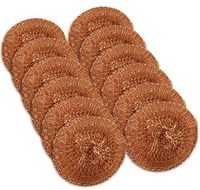12 Pack Copper Coated Scourers by SCRUBIT – Scrubber Pad Used for Dishes, Pots, Pans, and Ovens. Easy scouring for Tough Kitchen Cleaning.