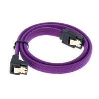 Ultra Slim SATA 3.0 Data Cable 7Pin for HDD SSD Straight to Right-Angle Cord Lead with Locking - 50cm