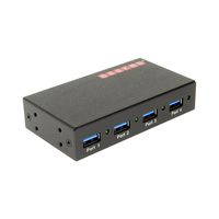 Gearmo USB 3.0 4 Port Industrial Metal Hub w/15KV ESD Protection & Mounting Brackets