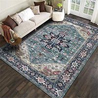 Landscape Art Floor Mat Non-Slip Decorative Partition Cold Living Room Bedroom Rectangular Carpet
