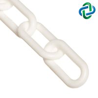 Mr. Chain Plastic Barrier Chain, White, 2-Inch Link Diameter, 25-Foot Length (50001-25)