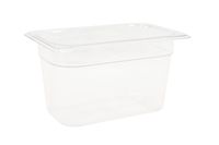 Rubbermaid Commercial Products Cold Food Insert Pan for Restaurants/Kitchens/Cafeterias, 1/4 Size, 6 Inches Deep, Clear (FG112P00CLR)