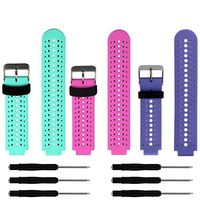 ZSZCXD Soft Silicone Replacement Watch Band for Garmin Forerunner 235/220 / 230/620 / 630/735 Smart Watch (3Pcs,002)