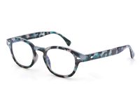 MODFANS Computer Blue Light Blocking Glasses for Men and Women,Anti Eyestrain Harmful Glare Ray-Stop Migraines-Vintage Round Frame Strong Spring Hinge with Case-Look classy Blue Tortoiseshell 0.0x