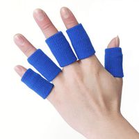 10Pcs Athletics Stretchy Finger Protector Sleeves Thumb Brace Support Arthritis Sports Aid for Basketball, Tennis, Baseball, Volleyball, Badminton (Blue)