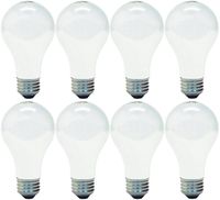 GE Lighting 66247 Soft White 43-Watt, 620-Lumen A19 Light Bulb with Medium Base, 8-Pack