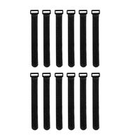 Demana 12 Pack Reusable Cinch Straps Cable Straps（Size: 1" x 8"） Circumference Fully Adjustable Cable Ties Multipurpose Hook and Loop Securing Straps for Cord Management