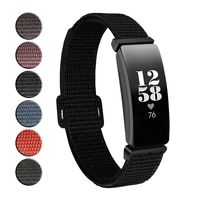 REYUIK Replacement for Fitbit Inspire HR & Inspire Bands Women Men Large Small, Woven Soft Nylon Accessories Strap Wrist Band Compatible with Inspire HR Fitness Tracker (Black)