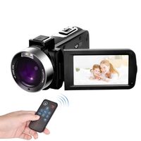 Video Camera 1080P 30FPS Vlogging Camera Digital Camera with Remote Control 3" IPS 270° Rotation Screen