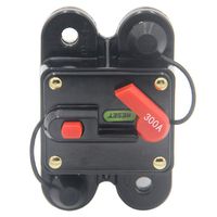 ZOOKOTO 300Amp Circuit Breaker Fuse holder, Trolling Motor Auto Car Marine Boat Bike Stereo Audio Inline Fuse Inverter with Manual Reset 12V-24V DC (300A)