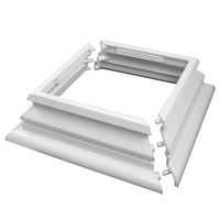 Weatherables White PVC Vinyl 2-Piece Federation Post Skirt for A True 5 Inch X 5 Inch Post | Single Pack | AWPT-SKIRT2PC-5
