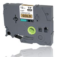 WJHHC 1 Packs TZ 831 TZe-831 Tze 831 Black on Gold Tape Laminated Compatible for Brother P-Touch PT-D210 PT-D200 PT-D400 PT-H100 PT-H110 PT-D600 PT-1280 Label Maker 8mx12mm