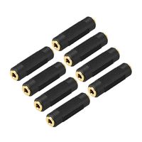 uxcell 3.5mm Female to Female Connector Splitter Adapter Coupler Black 8Pcs for Stereo Audio Video AV TV Cable Convert