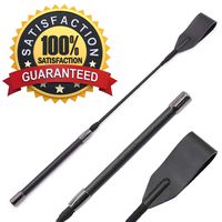 18" Real Riding Crop English Whip with Genuine Leather Top | Premium Quality Crops | Equestrianism Horse Crop