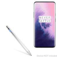 OnePlus 7 Pro 5G Stylus Pen, BoxWave [AccuPoint Active Stylus] Electronic Stylus with Ultra Fine Tip for OnePlus 7 Pro 5G - Metallic Silver