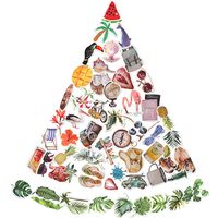 Waterproof Stickers, Summer and Tropical Themed Collection for Personalize Laptop, Car Skateboard, Luggage Graffiti Decals, and Great Gift for Teens, Girls, Adult and Children, 100% Vinyl 70 Pieces