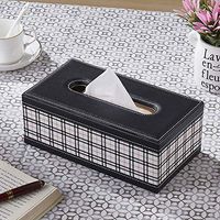 T-ZJHC Tissue Box Living Room Dining Room Tray Creative Home Simple and Lovely, British Plaid Large