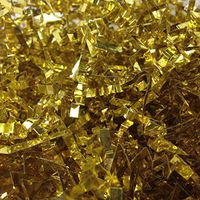 Black Cat Avenue 1 LB Gold Metallic Crinkle Cut Shred Filler for Gift Wrap and Basket Filler