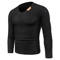 WM&MW Mens Sweater Slim Fit V Neck Knit Sweatshirt Pullover Shirt Jumper Knitwear Plus Szie (Black, Asian:6XL)