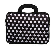 E - Living 7-8.4 Inch / 8.9-9 Inch / 10.1 Inch / 11.6-12.5 Inch / 13-13.3 Inch / 14-14.1 Inch / 15-15.6 Inch Neoprene Sleeve/Case/Bag/Cover with Handle (White Dots, 15-15.6 Inch)