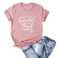 Womens T Shirt Casual Cotton Short Sleeve Tee Shirts Funny Inspirational Kind Tshirt Cute Graphic Blessed Shirt Blouse Pink