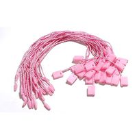1000 PCS Hang Tag String Snap Lock Pin Loop Tie Fasteners,Polyester String Pink Hanging String Pink String Hang Tag String Fastener Hook Ties Easy and Fast to Attach