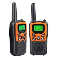 Walkie Talkies for Adults Kids, Long Range 2 Way Radios Up to 5 Miles - 22 Channel FRS/GMRS VOX Scan LCD Display with LED Flashlight for Outdoor Biking Hiking Camping, Best Gift, 2 Pack -Orange