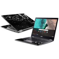 MightySkins Skin Compatible with Acer Chromebook Spin 13 (2018) - Black Butterfly | Protective, Durable, and Unique Vinyl Decal wrap Cover | Easy to Apply, Remove, and Change Styles | Made in The USA