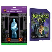 Kringle Bros AtmosFX Witching Hour and 5.5 ft x 9 ft Hologram Rear Projection Screen Bundle (SD Card)