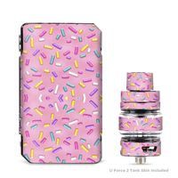 IT'S A SKIN Decal Vinyl Wrap for VooPoo Drag 2 V2 & UForce T2 Tank Vape Sticker Sleeve Cover/Sprinkles Cupcakes ice Cream