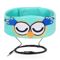 Homelove Wired Kids Headphones with Ultra Thin Adjustable 1/8'' Speakers Soft Fleece Headband or Patch for School or Home Cute Owl