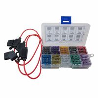 DIGITEN Auto Standard Blade Type ATC Fuse Assorted + Inline 16 AWG Gauge Holder kit for Car Boat Truck