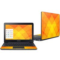 Mightyskins Skin Compatible with Samsung Chromebook 3 11.6" - Orange Texture | Protective, Durable, and Unique Vinyl Decal Wrap Cover | Easy to Apply, Remove, and Change Styles | Made in The USA