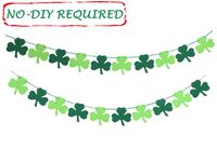 Moon Boat Shamrock Clover Garland Ribbon Banner Green - St. Patrick 's Day Decorations Party Supplies Ornament