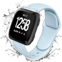 Lintelek Silicone Replacement Bands Compatible with Fitbit Versa, Eco-Friendly Wristband,Breathable Soft Bands, Washable Straps for 5.5-8.5 Inches Wrist, Quick Drying