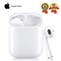 Wireless Earbuds Bluetooth Earbud Bluetooth Headphones【24Hrs Charging Case】 3D Stereo IPX5 Waterproof Pop-ups Auto Pairing Fast Charging for Earphones IPone Samsung Apple Airpod (White)